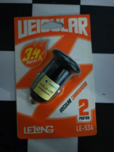 Carregador de celular para veículo 2 entradas USB