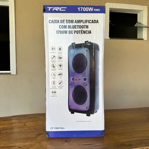 TRC Caixa de Som Amplificadora - 1700W de Potência , (Lacrada+Nf)