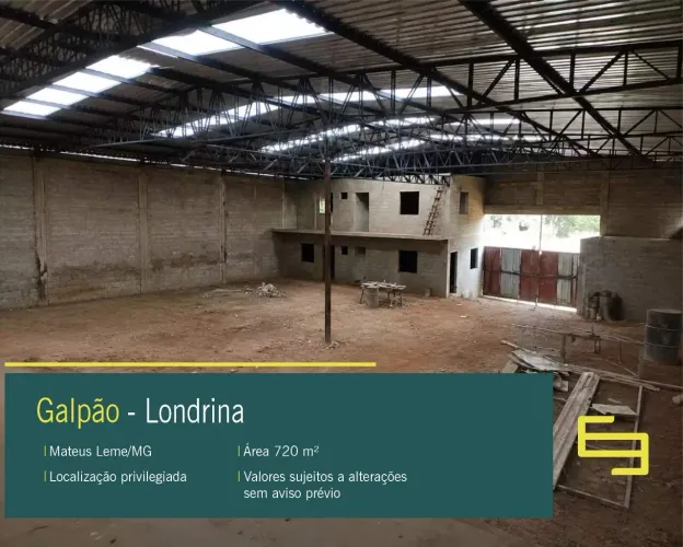 Galpão para alugar em Mateus Leme/MG no bairro Londrina.
