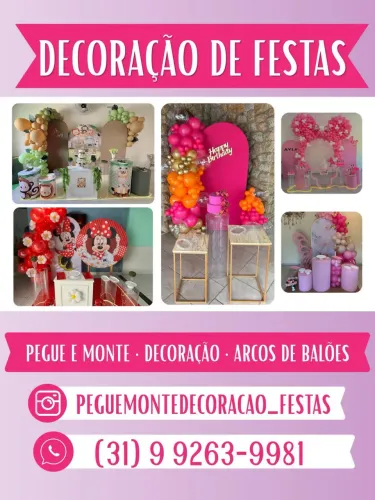 PEGUE E MONTE E DECORAÇÕES DE FESTA