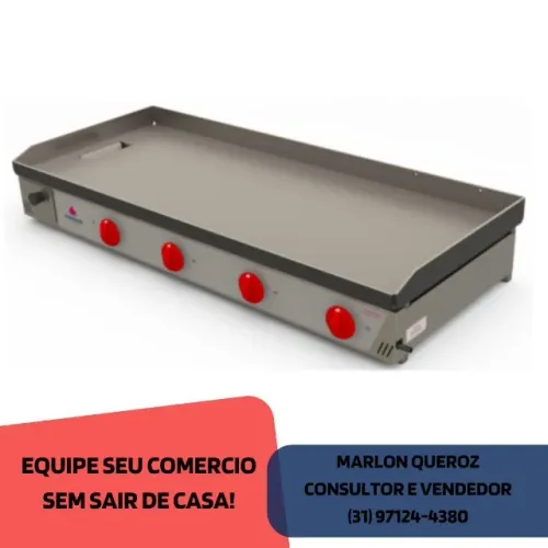 Chapa de Lanches 1.40CM Progas com 4 Queimadores