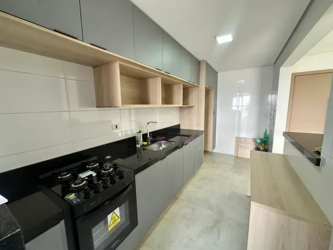 Apartamento Vista mar, mobiliado para locação no Bairro caiçara em Praia Grande por apenas