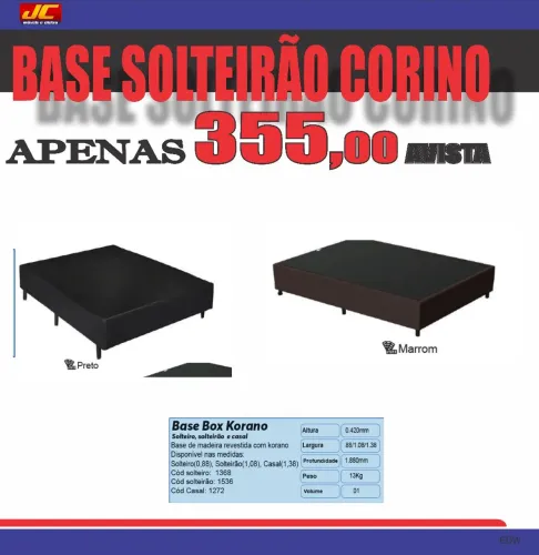 BASE BOX SOLTEIRÃO KORANO