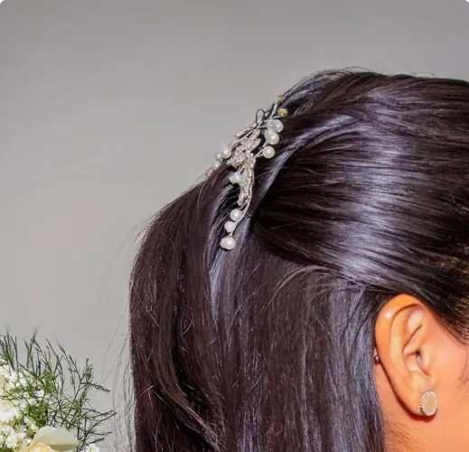 Arranjo de cabelo para noivas 