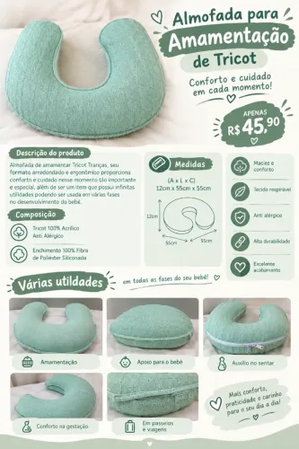 Almofada para Amamentação de Tricot