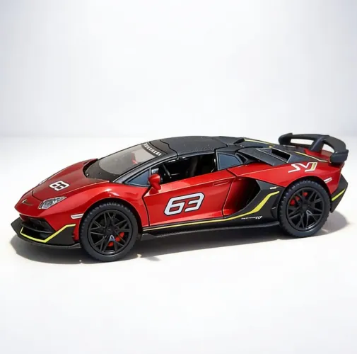 Miniatura de metal Lamborghini Aventador SVJ de escala 1:28 Comprimento 15,5cm 