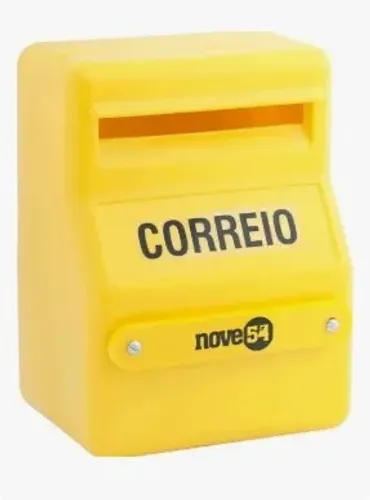 CAIXA DE CORREIO DE PVC AMARELA