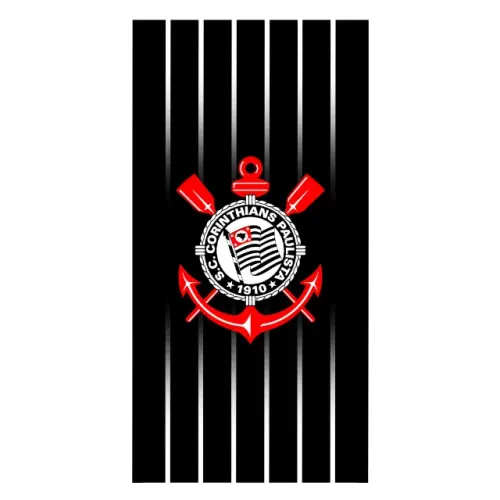 Toalha De Banho Velour Dohler Corinthians Preta