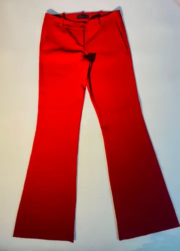 Calça Flare Vermelha Alfaiataria