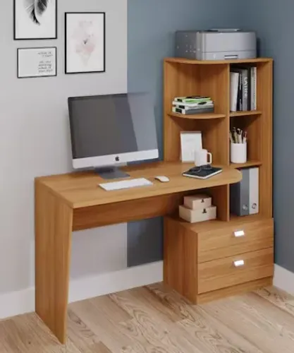 Escrivaninha com Estante e 2 gavetas