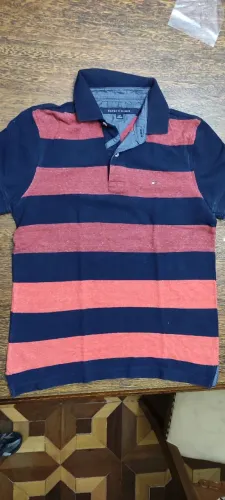 Camisa Polo Tommy Hilfiger Original Listrada Masculina Tam G