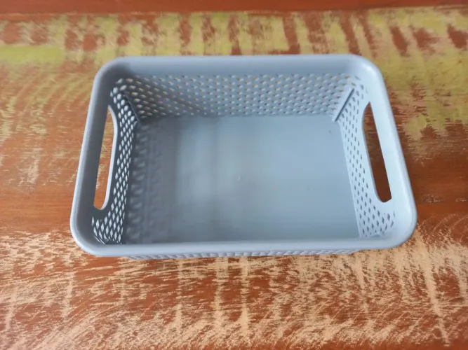 Cesto organizador cinza - Paramount - 15x10x6cm - Em ótimo estado