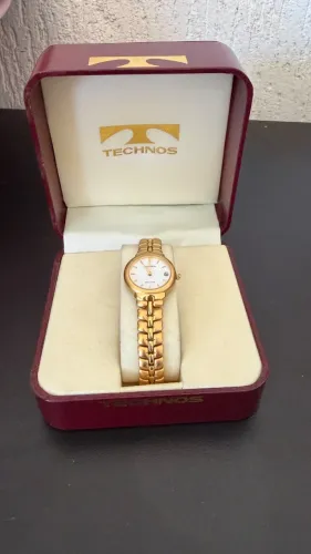 Relógio Technos Feminino Banhado a Ouro + Caixa Original