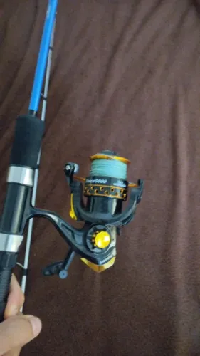 Vendo Conjunto de Pesca - Molinete Force 3000 5 rolamentos + Vara