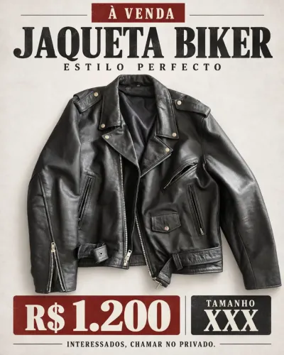 Jaqueta biker preta estilo Perfecto ? tamanho XXX