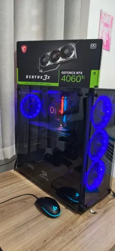 CPU GAMER - RTX 4060TI , 32 GB RAM , I7 10 ,ARMAZENAMENTO SSD NVME 1,5 TERA,MOUSE E TECL