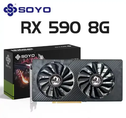 Placa De Vídeo Soyo Amd Radeon Rx590 8gb 256bit Gddr5 Gamer