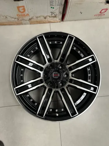 Jogo De Roda Gisa D9366 Preto Diamantado 6x139 - 20x9 Offset 20 (Nv)