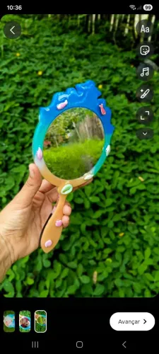 Espelho personalizado de resina epoxi