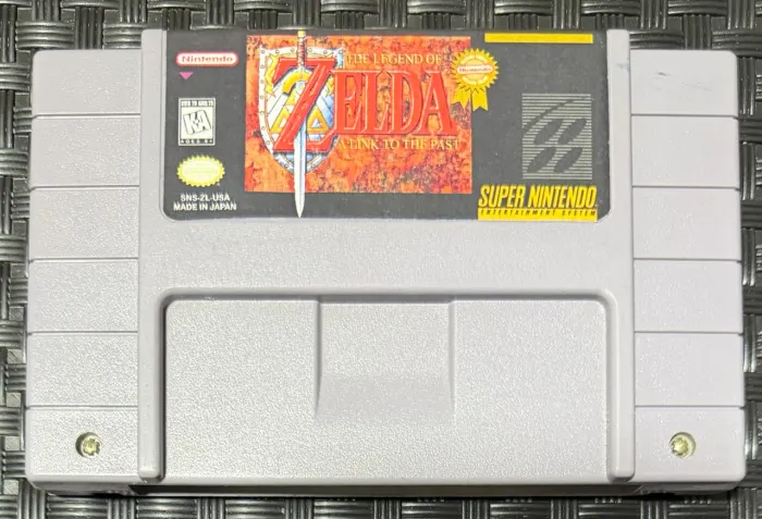 Zelda A Link To The Past SNES Original Americano Relabel