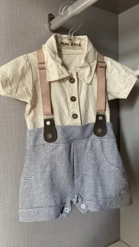 Romper bebe social roupinha menino