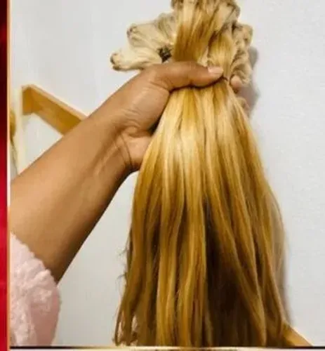 Cabelo loiro claríssimo brasileiro 60cm