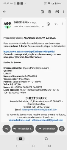 Passo um terreno no loteamento sheets park em santo amaro