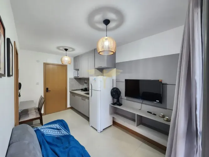 Apartamento 1 Quarto Mobiliado Em 30M² E Vagas Rotativas Na Barra. P457JD