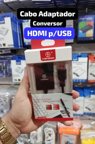Cabo Adaptador Conversor HDMI para USB