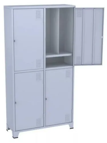 Armario de aço insalubre com 4 portas para vestiario
