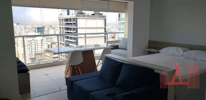 Studio MOBILIADO para Locação com 1 dormitório, 1 vaga de garagem, com 42 m² - Consolação