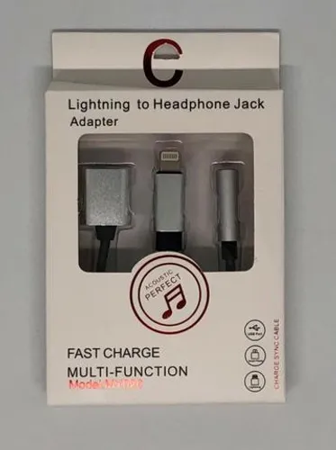 Adaptador Headphone Jack P2 Lightning Fone Iphone 7 8 X Novo na Caixa