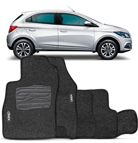 Tapete Carpete Onix 2013 2014 2015 2016 2017 2018 2019 Personalizado Grafite C Logo 5peças