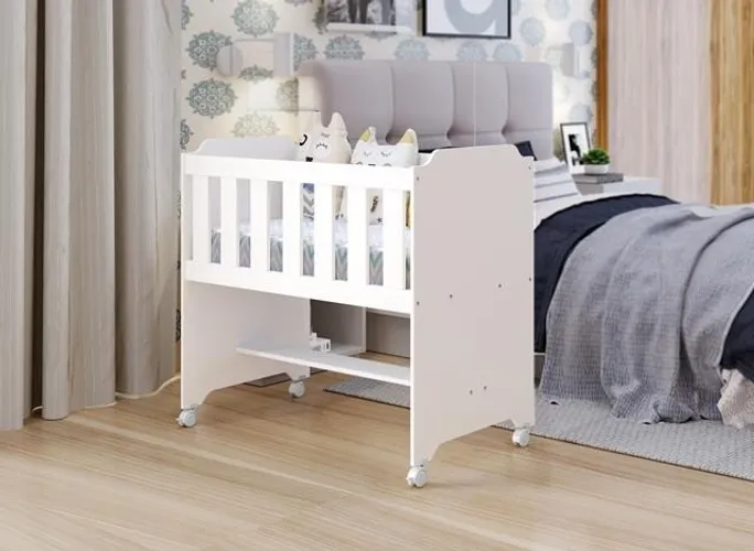 Miniberco c Colchão Branco Tigus Até 12x