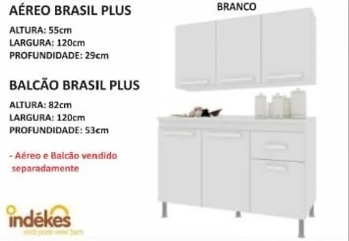 Balcão + Aéreo Brasil Plus Branco **novo na caixa** 