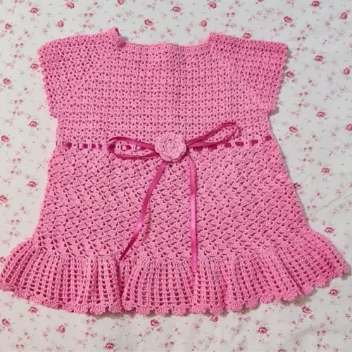 Vestido bebê flor verão praia