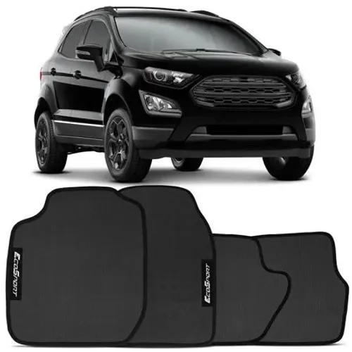 Tapete Ford Ecosport 2013 - Borracha - Preto 3 Peças - W1164