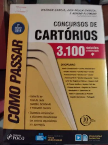 Livro Como Passar Concursos de Cartórios - 2ª Edição 2016