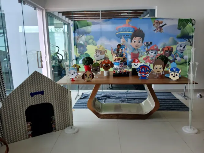 VENDA Painel e acessórios para festa patrulha canina