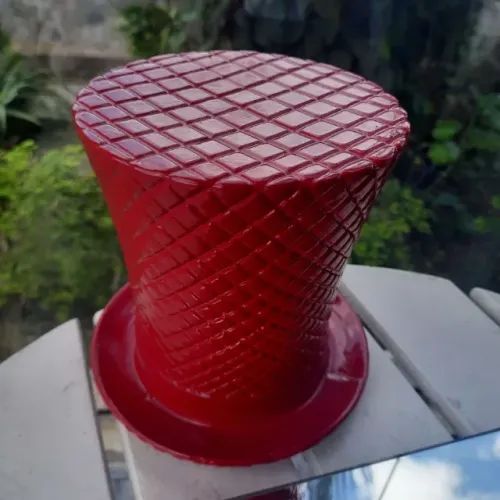 Vaso decorativo Cartola vintage decoração festa cerâmica vermelha