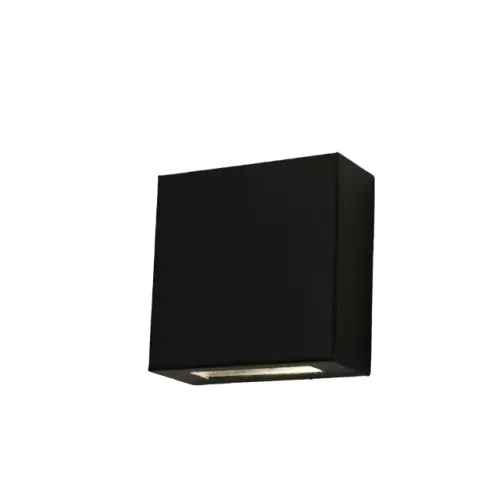 Arandela Aluminio 2 Focos de Luz - Preta