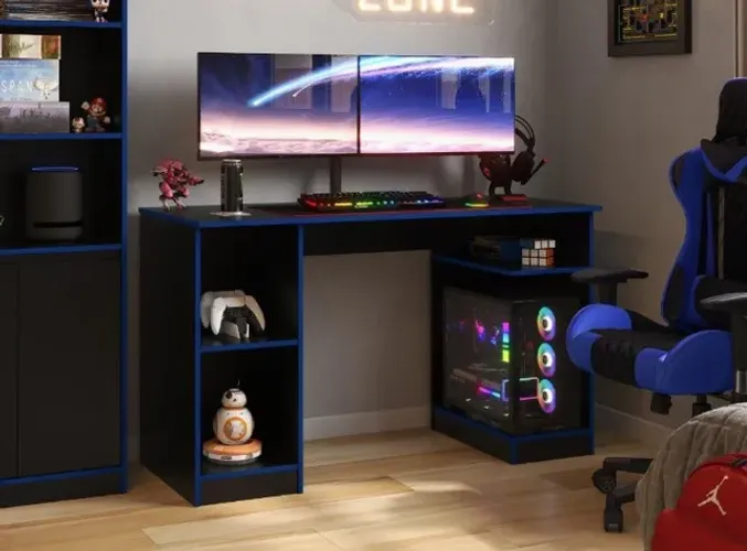 Mesa Gamer  GT Com Espaço Para CPU! Frete e Montagem Grátis.