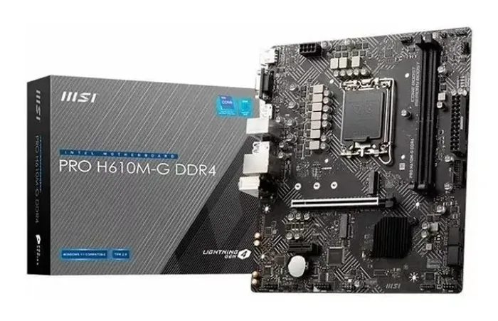 Placa Mae Msi Pro H610m-g, Ddr4, Socket Lga 1700, Matx 12ª 13ª 14ª Geração Intel