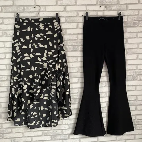 Saia De Cetim Assimétrica Shein + Calça Bailarina Isabela Matte Tamanho P