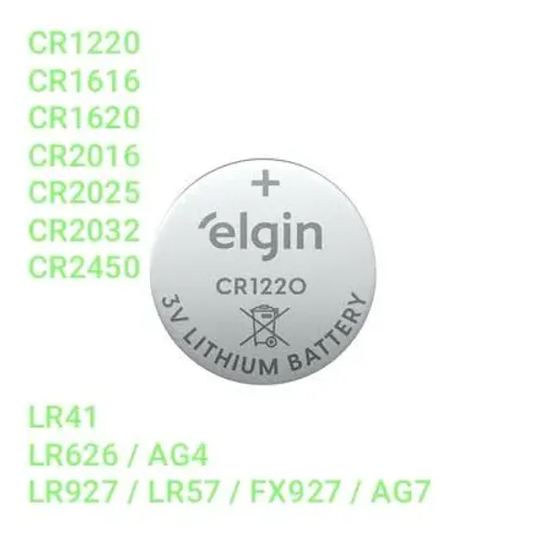 Bateria CR1220 Elgin - Nova