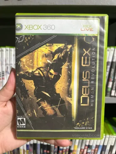Deus Ex Xbox 360 capa reimpressa
