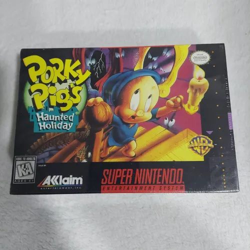 Jogo Super Nintendo - Porky Pigs: Haunted Holiday