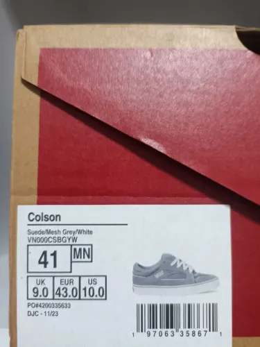 Tênis Vans Colson Suede/Mesh Grey/White