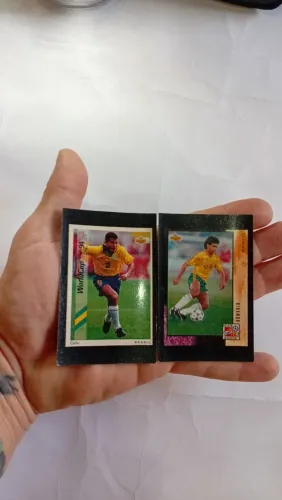 Lote 2 cards copa do mundo de futebol World cup 1994 - Romario - Cafu 