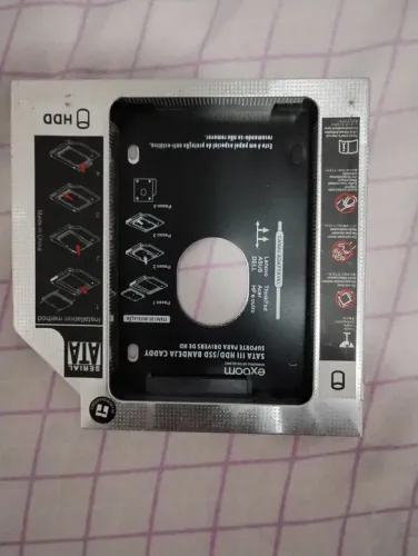 Bandeja Caddy SATA III HDD/SSD para Notebook